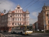 11. 4. 2012 - Škoda 14TrM17/6 ev.č. 159, jedna z posledních, která je opatřena původními panely METRA Blansko, projíždí na snímku kolem nádherné, rekonstrukcí procházející budovy Muzikantského dvora (Lověna) | Zaslal: CITYBUS